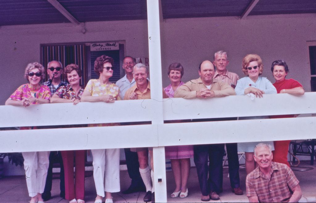 2/4th social event. Ron Badock standing 5th from right.