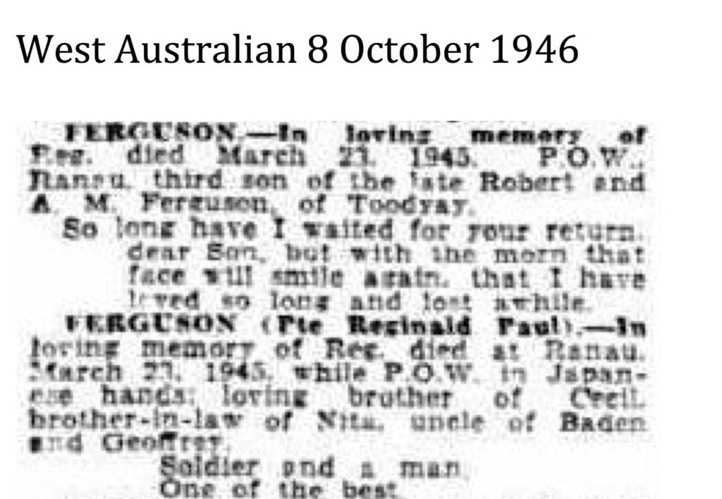Ferguson West Australian 8 October 1946