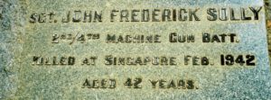 Sgt John Frederick Solly WX7127 On Mothers headstone, Katanning