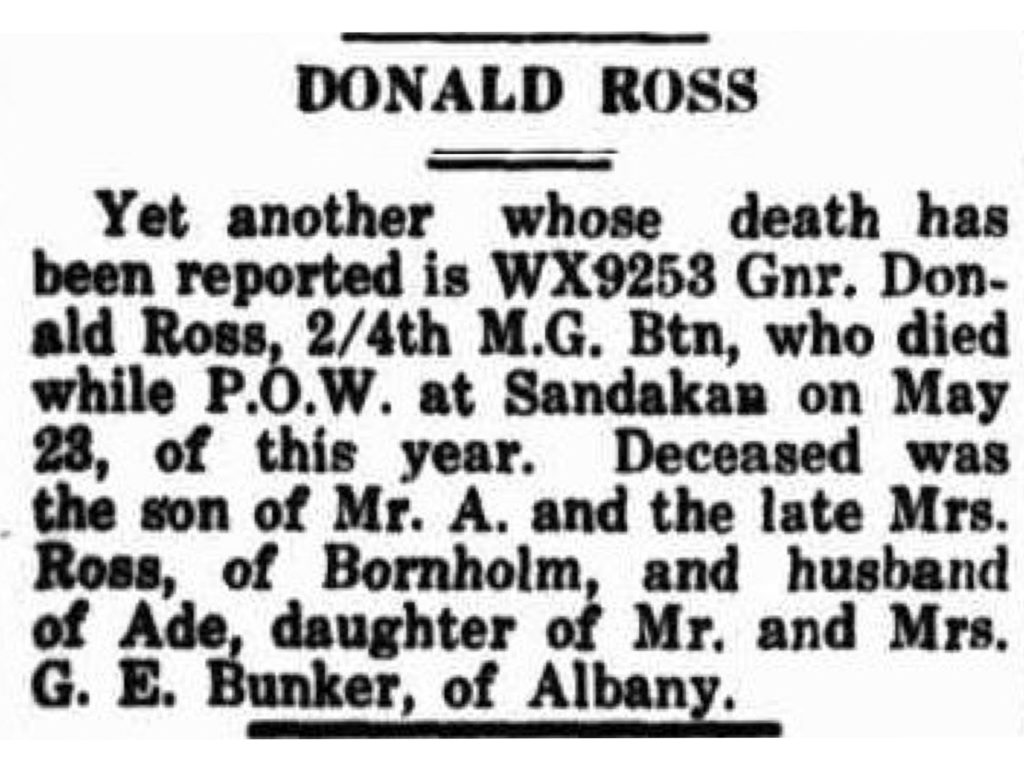Ross Donald Albany Advertiser (WA _ 1897 - 1950), Monday 5 November 1945, page 8