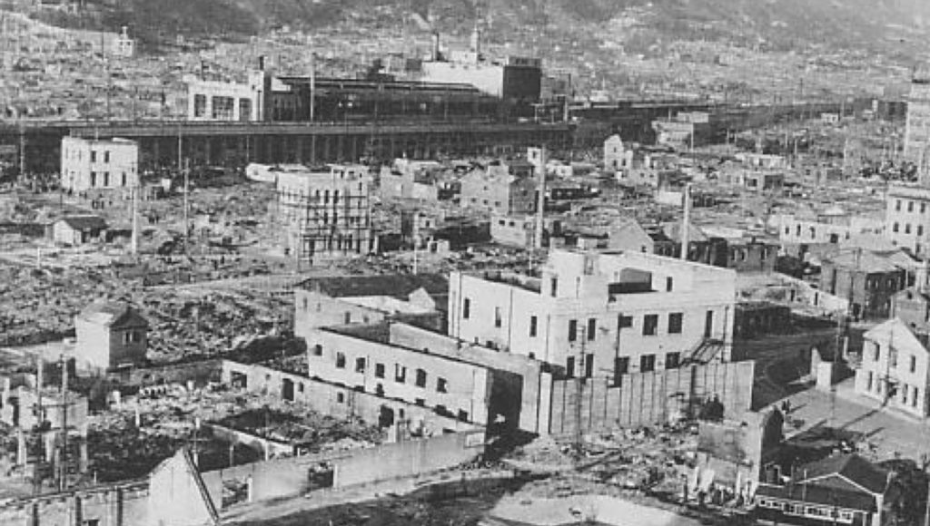 Kobe after bombing raids