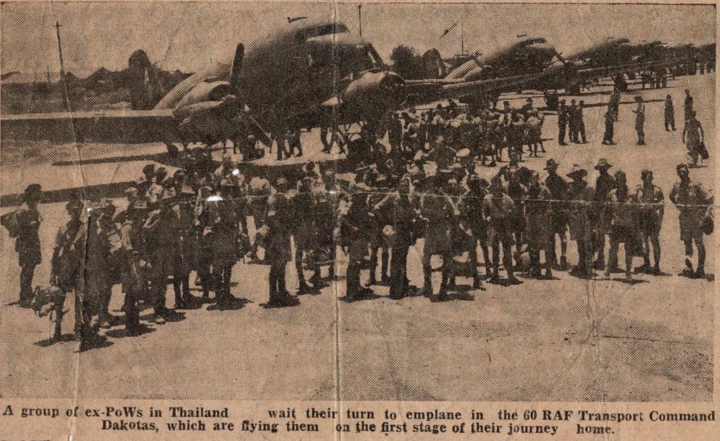 Soldiers about to enplane in Thailand. This photo was with John's papers and may include him. 