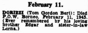 Dorizzi Thomas Western Mail February 1948 