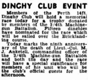 Dinghy Club Event 17 Feb 1951 Anketell Cup