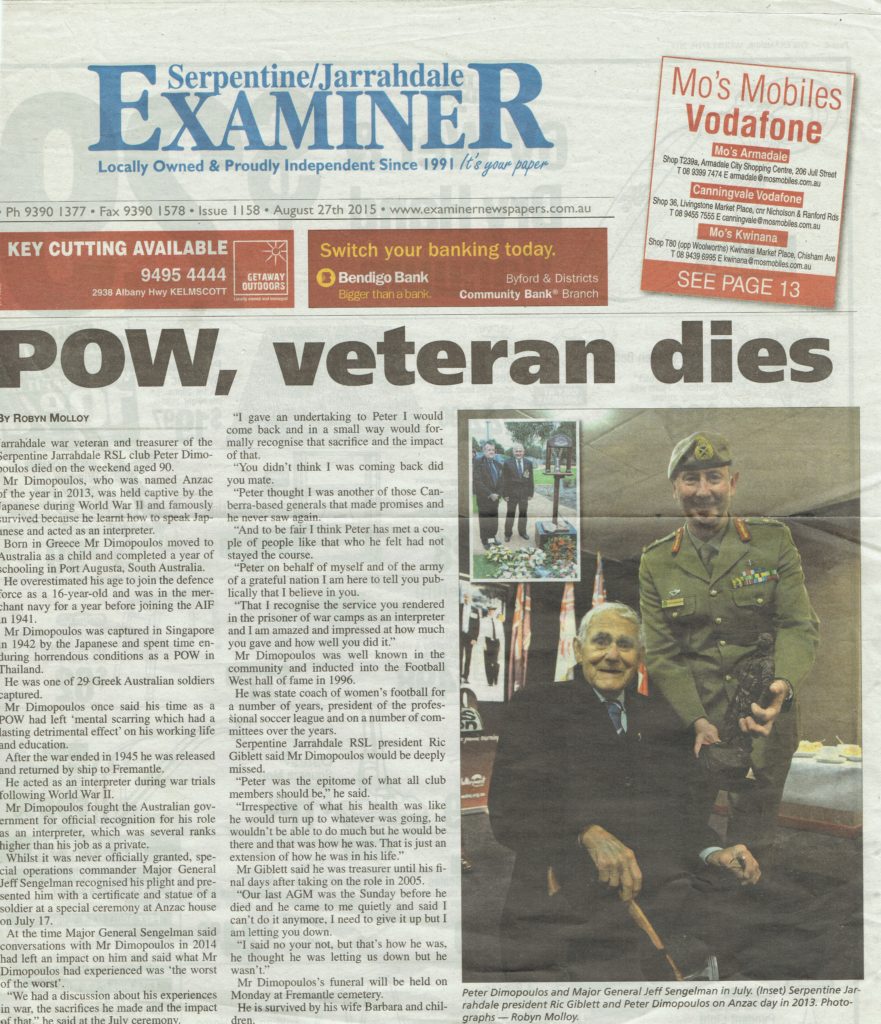 POW Veteran dies
