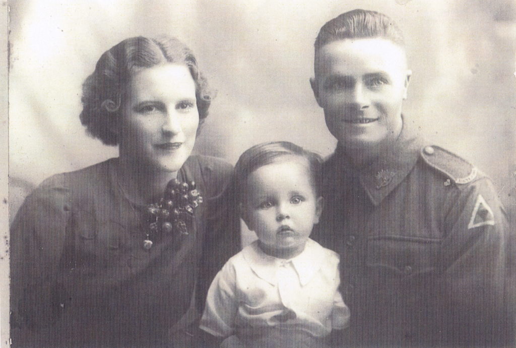 Ted Bunce with his wife Doreen and son Terry