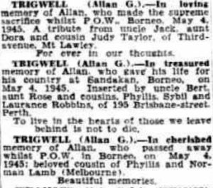Trtigwell, Allan 2 West Australian (Perth, WA _ 1879 - 1954), Saturday 10 November 1945, page 1